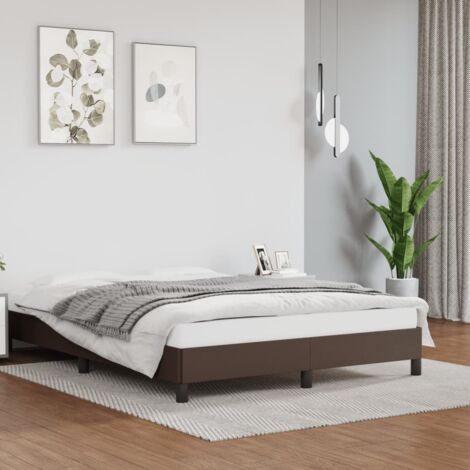 Bettgestell Braun 140x200 cm Kunstleder vidaXL (1/5)