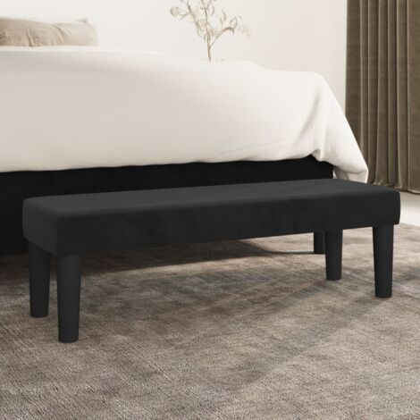 vidaXL Sitzbank Schwarz 100x30x30 cm Velours