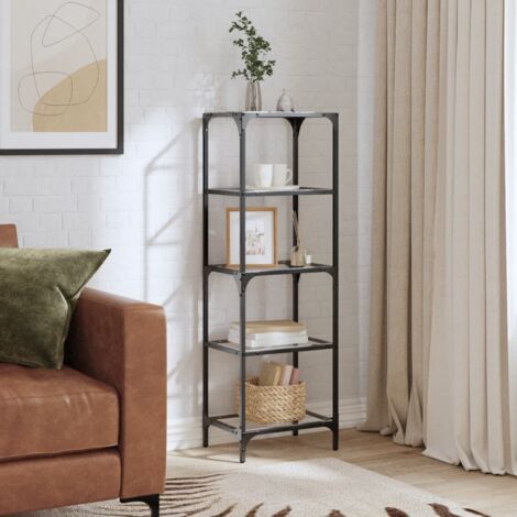 Regal mit Glasböden Transparent 40x30x123 cm Stahl vidaXL