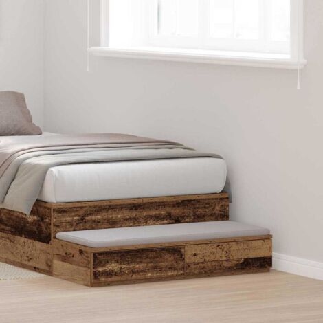 Bettschubladen Altholz 80 x 36,5 x 16,5 cm Holzwerkstoff vidaXL