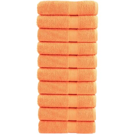 Premium-Handtücher SOLUND 10 Stk. Orange 50x100 cm 600 g/m² vidaXL
