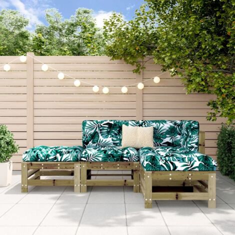 4-tlg. Garten-Lounge-Set Kiefernholz Imprägniert vidaXL