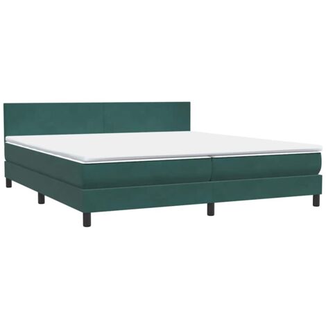Boxspringbett mit Matratze Dunkelgrün 180x220 cm Samt vidaXL