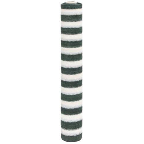 Zaunblende Grün und Weiß 1,5x25 m HDPE 195 g/m² vidaXL