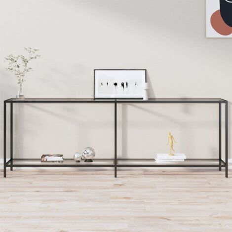 Konsolentisch Transparent 220x35x75,5 cm Hartglas vidaXL