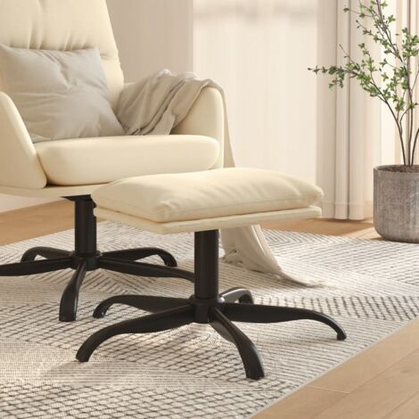 Fußhocker Creme 60x60x36 cm Stoff vidaXL