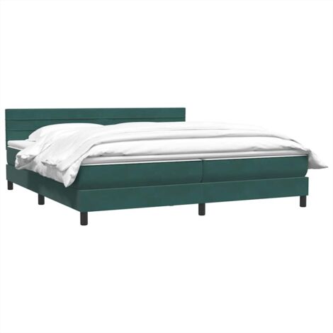 Boxspringbett mit Matratze Dunkelgrün 180x220 cm Samt vidaXL