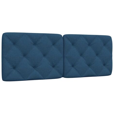 Kopfteil-Kissen Blau 120 cm Stoff vidaXL