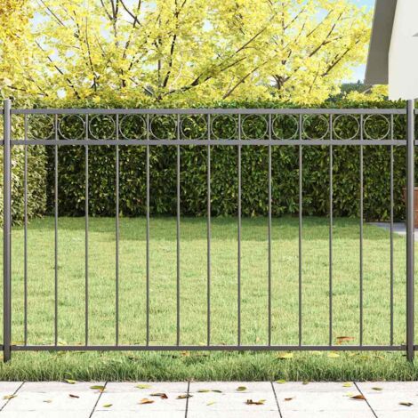 Gartenzaun Grau Stahl vidaXL (1/5)