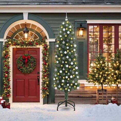 Künstlicher Weihnachtsbaum mit 300 LEDs mit Ständer Grün 210 cm vidaXL