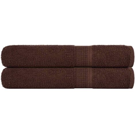 vidaXL Saunatücher 2 Stk. Braun 80x200 cm 360 g/m² 100% Baumwolle