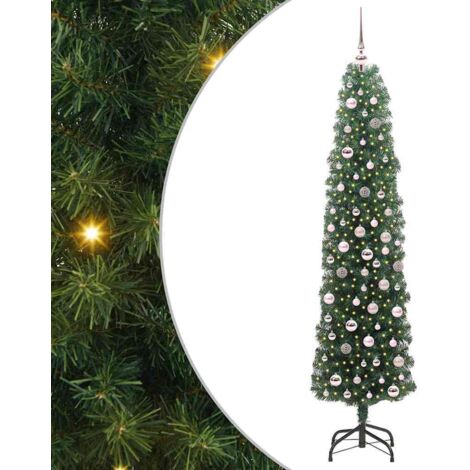 Künstlicher Weihnachtsbaum mit 300 LEDs mit Ständer Grün 210 cm vidaXL