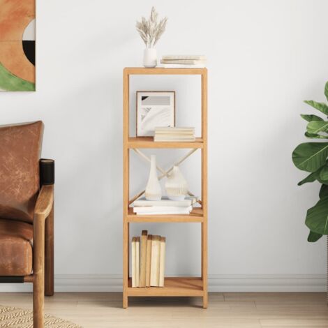 Prolenta Premium Regal mit 4 Böden 40x30x112 cm Massivholz Eiche