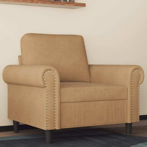 vidaXL Sessel Braun 60 cm Samt