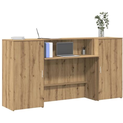 Empfangstheke Artisan-Eiche 200x50x103,5 cm Holzwerkstoff vidaXL