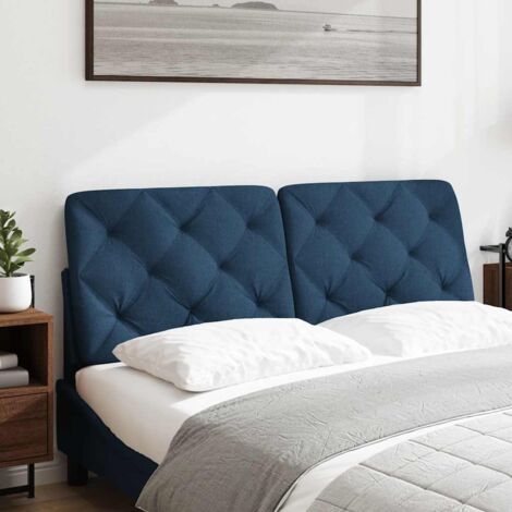 Kopfteil-Kissen Blau 140 cm Stoff vidaXL