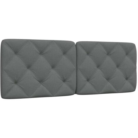 Kopfteil-Kissen Dunkelgrau 140 cm Stoff vidaXL931828