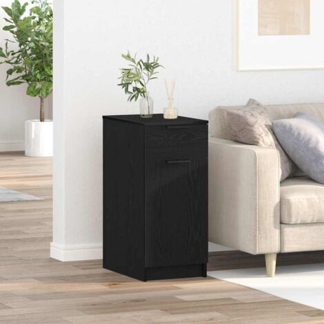 vidaXL Schreibtischschrank in Schwarz Eiche - 33x50x75 cm - Hergestellt aus Werkstoff