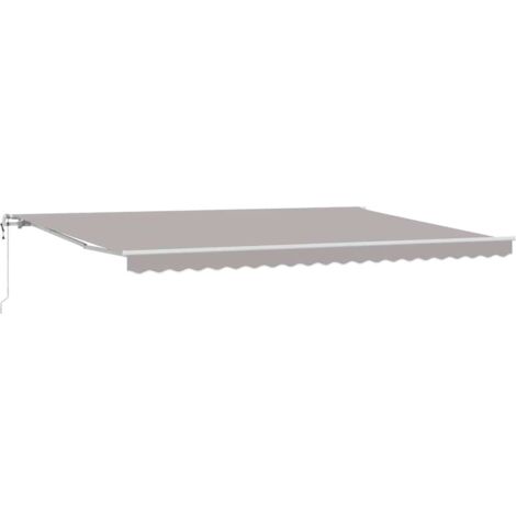 Einziehbare Markise 500 x 300 cm Hellgrau vidaXL