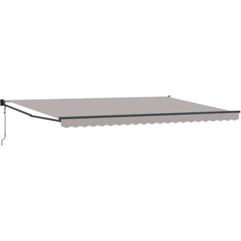 Einziehbare Markise Hellgrau 500 × 300 cm Stoff und Metall vidaXL (1/5)