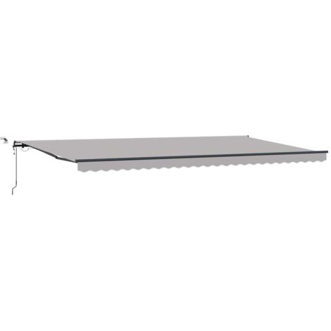 Einziehbare Markise mit Hellgrau 600 x 300 cm Stoff vidaXL (1/5)