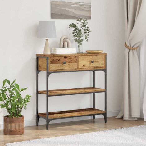 Konsolentisch Altholz 72,5 x 25 x 75 cm Schichtholz und Metall vidaXL (1/5)