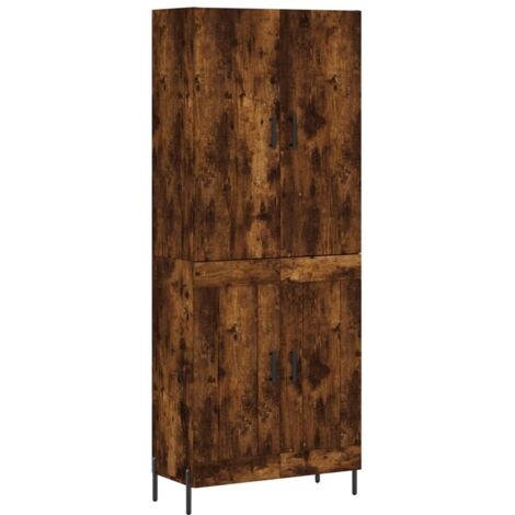 Highboard Räuchereiche 69,5x34x180 cm Holzwerkstoff vidaXL (1/5)
