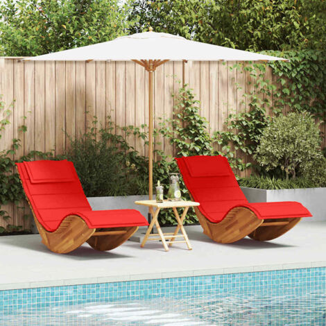 Sonnenliege 2 pcs Braun 60 x 154 x 74cm Massivholz Akazie vidaXL