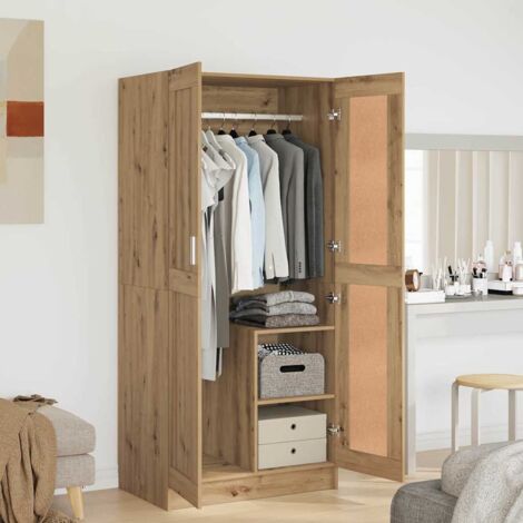 Kleiderschrank Artisan-Eiche 82,5 x 51,5 x 180 cm Holzwerkstoff vidaXL (1/5)