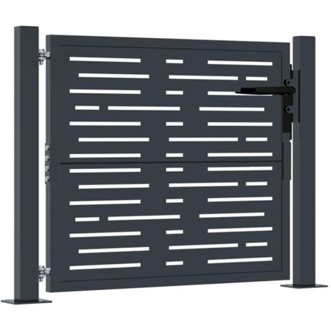 Gartentor Anthrazit 105x105 cm Stahl Quadratisches Design vidaXL