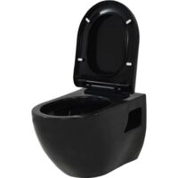 Wand-WC Keramik Schwarz vidaXL