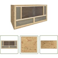 The Living Store Terrarium Holzwerkstoff 80x40x40 cm - Reptilenzubehör - Terrarium - Tiergehege - Kleintiere - Vogelkäfige