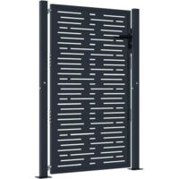 Gartentor Anthrazit 105x130 cm Stahl Quadratisches Design vidaXL