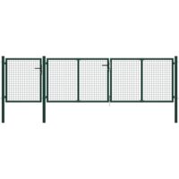 vidaXL Gartentor Stahl 400 x 100 cm Grün