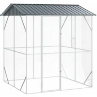 Vogelkäfig Anthrazit 215 x 208 x 247 cm Verzinkter Stahl vidaXL