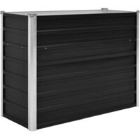 Garten-Hochbeet Anthrazit 100 x 40 x 77 cm Verzinkter Stahl vidaXL