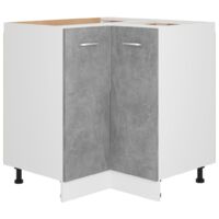 vidaXL Corner Bottom Cabinet "Lyon" Concrete Grey 75,5x75,5x81,5 cm Engineered Wood