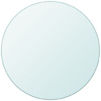 vidaXL Tischplatte aus gehärtetem Glas rund 500 mm