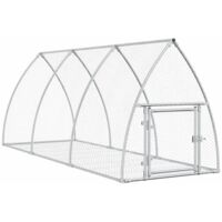 Hasenstall Silbern 300x105x120 cm Verzinkter Stahl vidaXL