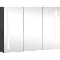 vidaXL LED-Spiegelschrank fürs Bad 89x14x62 cm