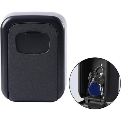 Organizador de llaves de pared con cerradura de combinación para agentes inmobiliarios y vehículos, color negro. (1/5)