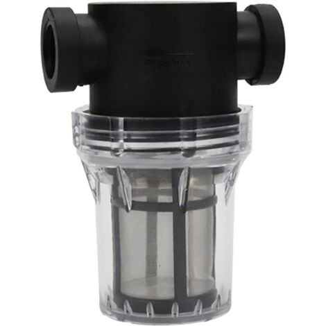 Prefiltro de jardín, filtro de acero inoxidable, filtro de tubería de alto caudal, bomba de riego de jardín (4 puntos a 80 mallas)