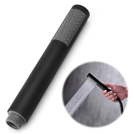 Cabezal de ducha ahorrador de agua en acero inoxidable 304, ducha de mano de alta presión, negro. (1/5)