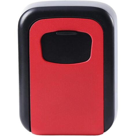 Organizador de llaves de pared con cerradura de combinación para agentes inmobiliarios y vehículos, rojo. (1/5)