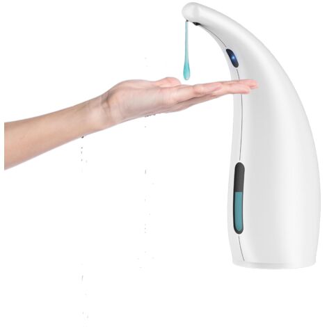 Dispensador automático de jabón, 4 niveles ajustables, con sensor de movimiento infrarrojo, blanco. (1/5)