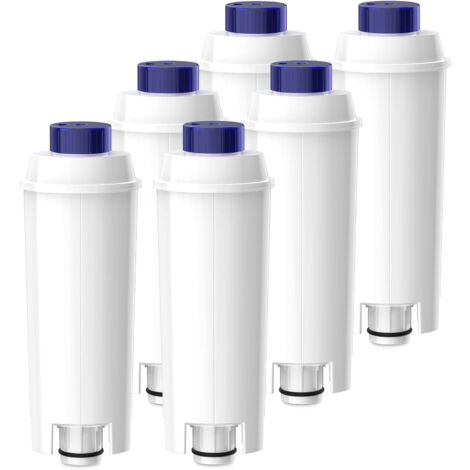 Filtro de agua para cafetera Delonghi Magnifica S, suaviza el agua y reduce la cal, compatible con las series ECAM, Esam y ETAM (6 unidades). (1/5)