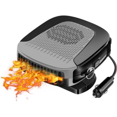 Calefactor y descongelador portátil para coche, descongelador de parabrisas de 150 W, descongelador giratorio de 360°, gris. (1/4)
