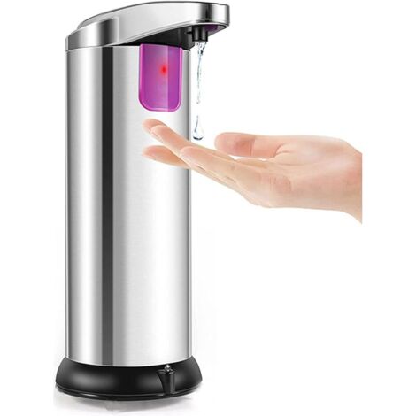Dispensador automático de jabón de acero inoxidable, apto para baño, cocina, escuela y hotel. (1/5)