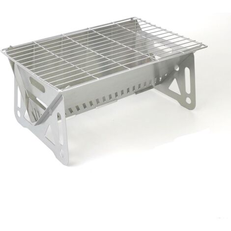 Barbacoa portátil plegable pequeña, barbacoa de camping desmontable - Apta para uso en exteriores, jardín, fiestas - (28 x 18 x 13) (1/5)