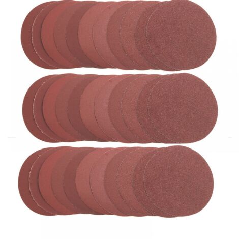 Discos de lijado de 100 mm - Soporte de velcro, papel de lija redondo, paquete de 100 discos de lijado - Grano 1000 para lijadoras orbitales (1/4)